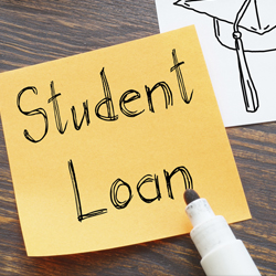 Student Loan post-it note