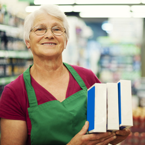 woman working in retirement