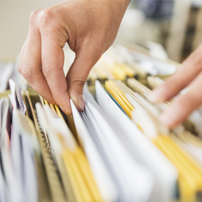 person filing paperwork